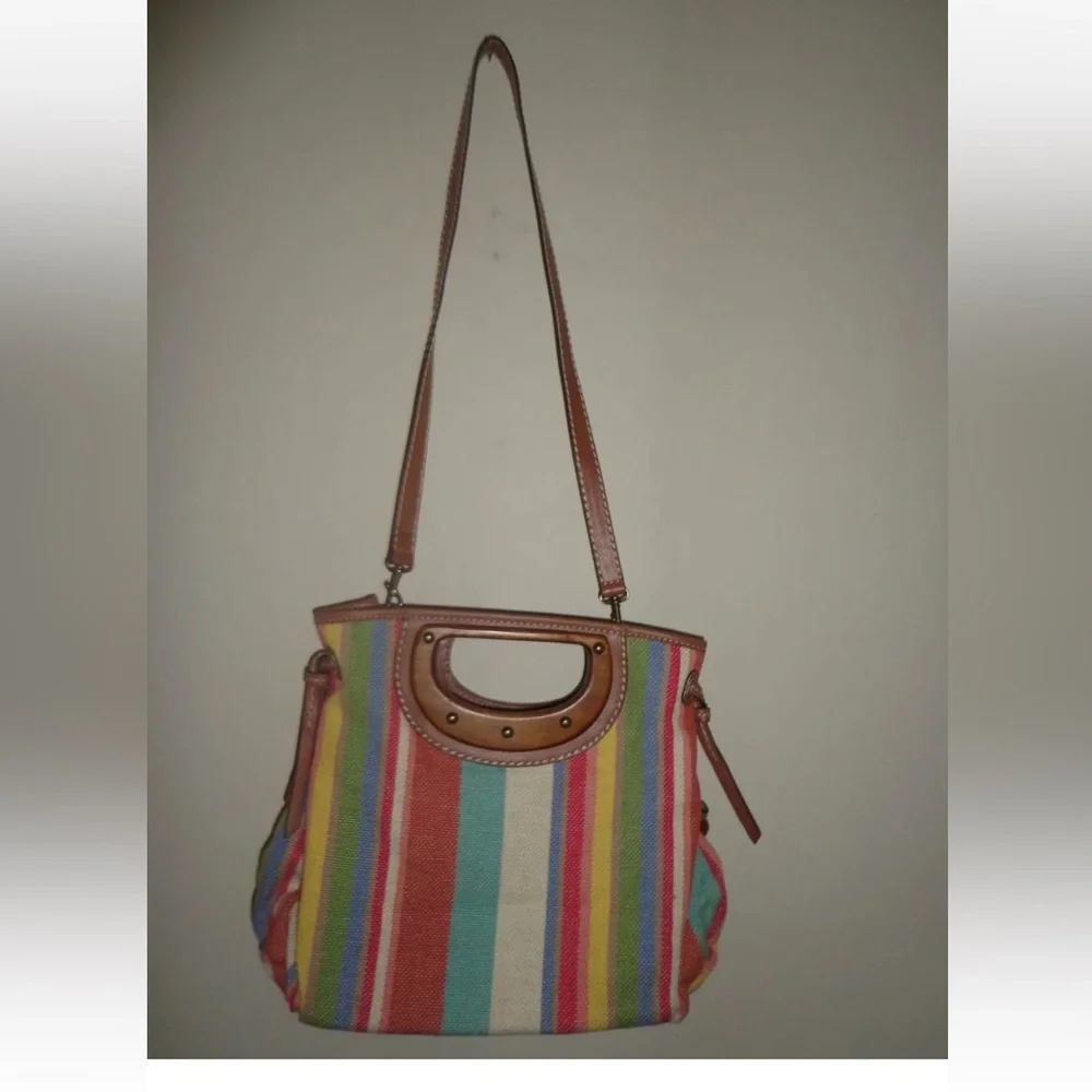FOSSIL CROSSBODY STRIPES Rainbow PURSE - HAND BAG - Picture 2 of 16